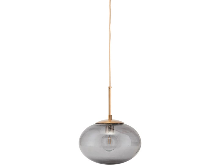 Lampa wisząca Opal ∅22x17 cm transparentna szara Szkło Metal Styl Industrialny Lampa z kloszem Kategoria Lampy wiszące