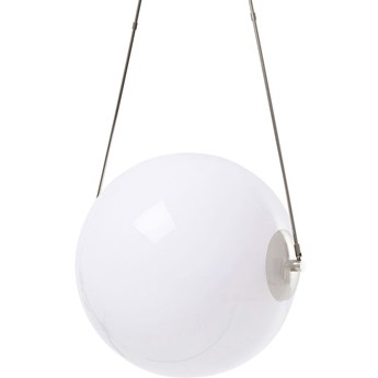 Lampa wisząca z kloszem w kształcie kuli 68x155 cm biała