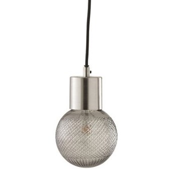 Lampa wisząca z kloszem w kształcie kuli ∅12x19 cm srebrna