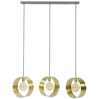 Lampa wisząca 3-punktowa metalowa 107x150 cm złota