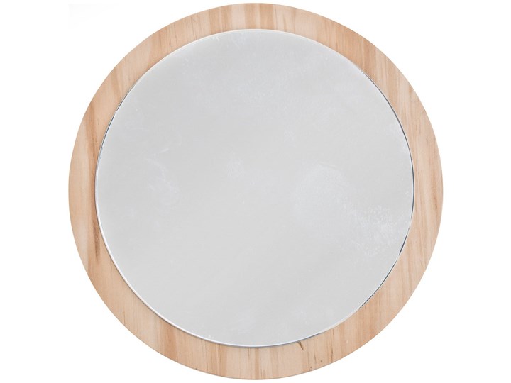 Lusterko Lidar ∅18 cm naturalne Okrągłe Ścienne Kolor Biały Lustro z ramą Kategoria Lustra