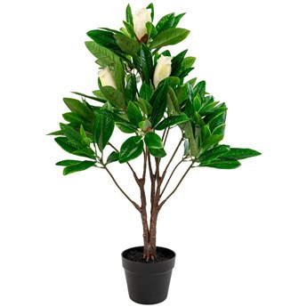 Roślina dekoracyjna zielona sztuczna Magnolia 90cm