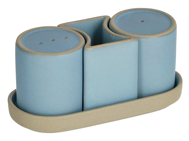 Zestaw Midori pieprzniczka i solniczka ceramiczna niebieska Kategoria Przyprawniki Solniczka i pieprzniczka Ceramika Kolor