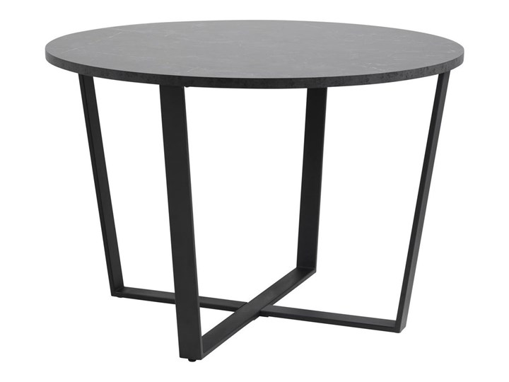 Stół Hagley Ø110 cm czarny Drewno Kształt blatu Okrągły Metal Płyta laminowana Kategoria Stoły kuchenne