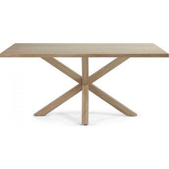 stół Argo 180x100 melamina wykończenie naturalne stalowe nogi wykończeniem efekcie drewna