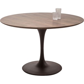 Stół okrągły brązowy metalowa noga Ø120 cm
