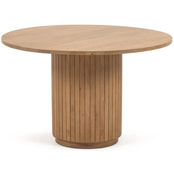 stół Licia okrągły z litego drewna mango z naturalnym wykończeniem Ø 120 cm