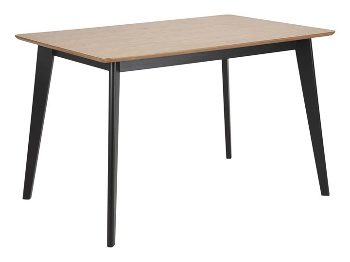 Stół Hanover 120x80 cm naturalny - nogi czarne Rozkładanie Drewno Długość(n) 120 cm