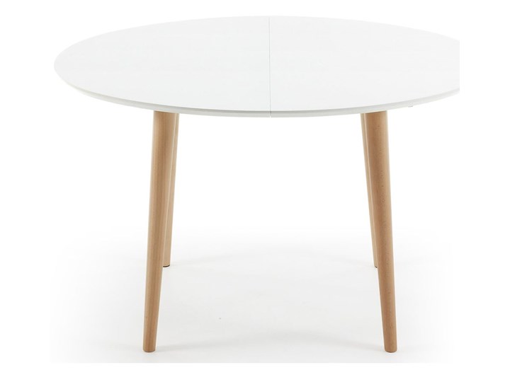 Stół rozkładany Oqui biały 120 (200) x 90 cm Płyta MDF Drewno Kategoria Stoły kuchenne