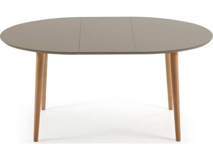 Stół rozkładany Oqui szary 120 (200) x 90 cm Płyta MDF Pomieszczenie Stoły do jadalni Drewno Kolor Biały