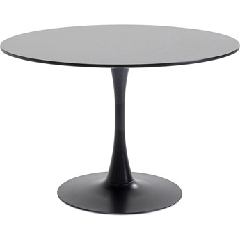 Stół z okrągłym blatem dla 4 osób czarny ∅110 cm