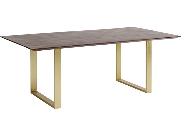 Stół Symphony 180x90 cm ciemnobrązowy - nogi złote Liczba miejsc Do 8 osób