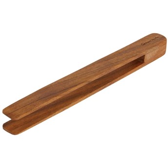 Szczypce kuchenne drewniane brązowe 30 cm