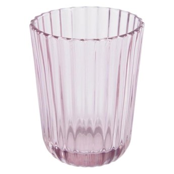Szklanka 300 ml różowa paski