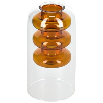 Wazon w stylu nowoczesnym pomarańczowy szklany 15 cm