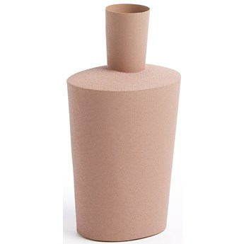Wazon metalowy różowy 10x25 cm