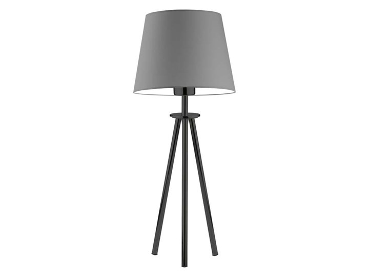 LAMPKA DO SYPIALNI KANIS STOŻEK CLASSIC Lampa z abażurem Stal Chrom Pomieszczenie Sypialnia Wysokość 50 cm Styl Nowoczesny