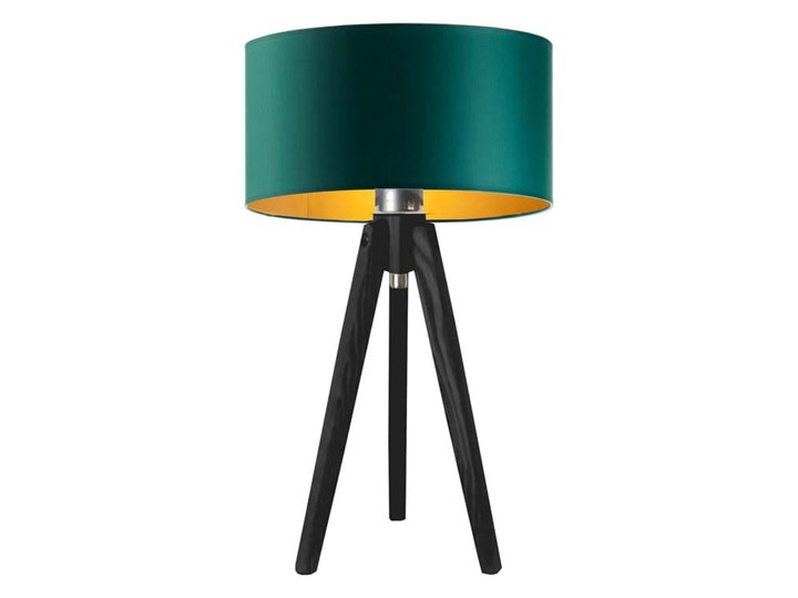 LAMPKA DO SALONU FORNA WALEC GOLDEN Lampa z abażurem Drewno Wysokość 50 cm Styl Nowoczesny Kolor Złoty