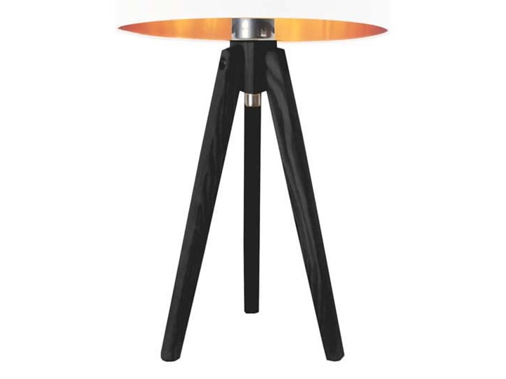 LAMPKA DO SALONU FORNA WALEC GOLDEN Drewno Lampa z abażurem Wysokość 50 cm Styl Nowoczesny