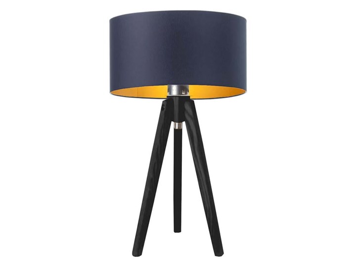 LAMPKA DO SALONU FORNA WALEC GOLDEN Lampa z abażurem Drewno Wysokość 50 cm Styl Nowoczesny