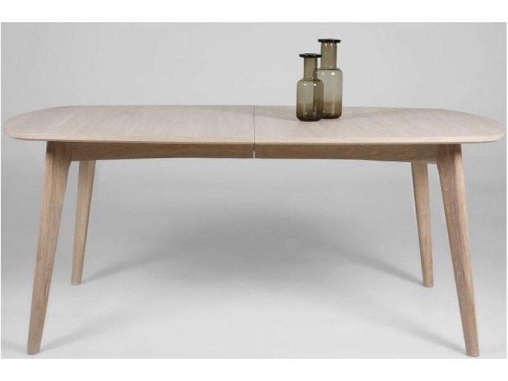 Stół rozkładany Marte 180-270x102 cm bielony Wysokość 76 cm Drewno Kształt blatu Owalny Kategoria Stoły kuchenne