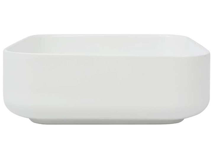 vidaXL Umywalka ceramiczna kwadratowa 38 x 38 x 13,5 cm, biała Szerokość 38 cm Szkło Ceramika Kwadratowe Kolor Biały