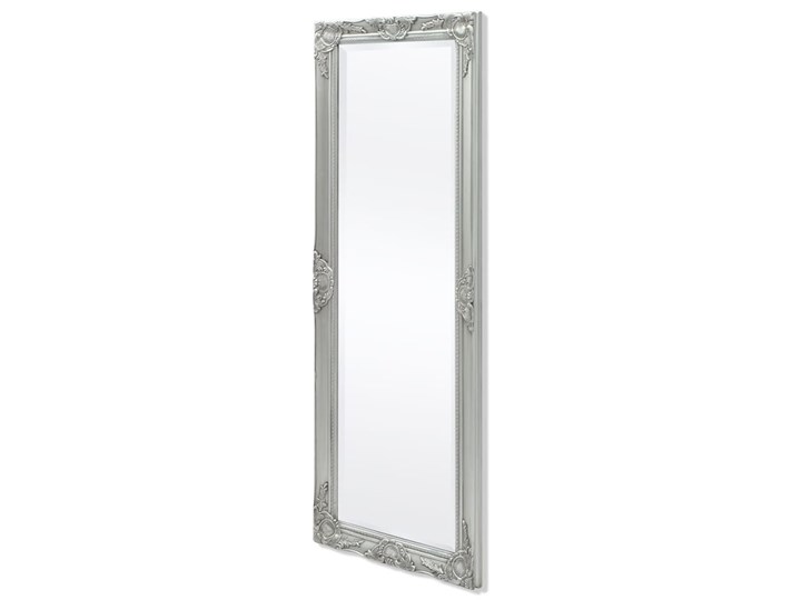 vidaXL Lustro ścienne w stylu barokowym, 140x50 cm, srebrne Lustro z ramą Pomieszczenie Garderoba Prostokątne Styl Tradycyjny