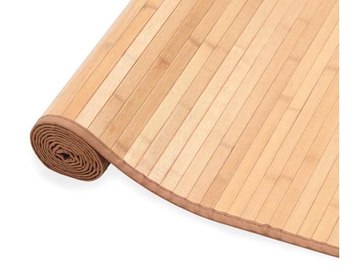 vidaXL Mata bambusowa na podłogę, 80 x 200 cm, brązowa Nieregularny Chodniki 80x200 cm Prostokątny Syntetyk Kolor Beżowy