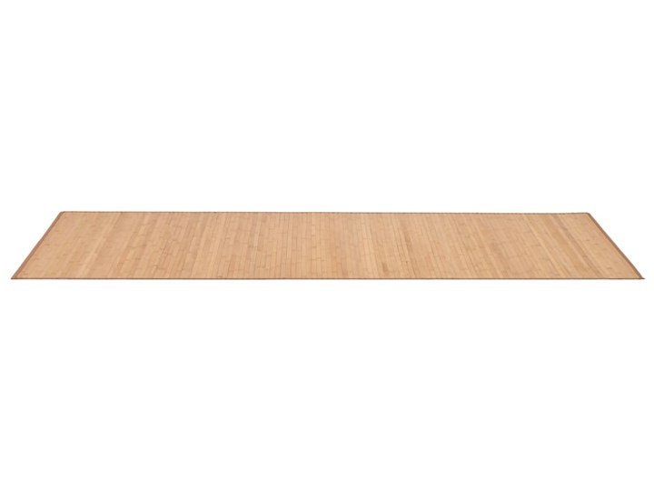 vidaXL Mata bambusowa na podłogę, 80 x 200 cm, brązowa 80x200 cm Chodniki Prostokątny Nieregularny Syntetyk Kolor Brązowy Kolor Beżowy