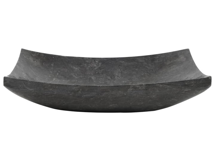 vidaXL Umywalka, 50 x 35 x 12 cm, marmurowa, czarna Kamień naturalny Kolor Czarny Prostokątne Szerokość 50 cm Kategoria Umywalki