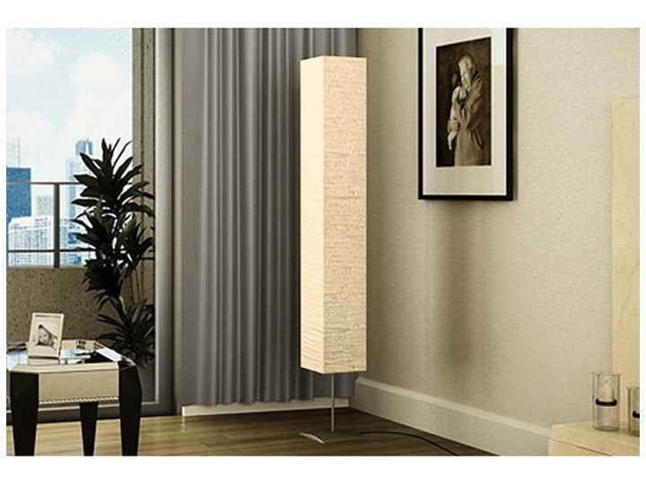 vidaXL Lampa podłogowa ze stalową podstawą, 170 cm, beżowa Metal Papier Funkcje Brak dodatkowych funkcji Lampa z kloszem Kolor Beżowy
