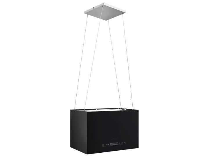 vidaXL Wiszący okap nad wyspę, dotykowy LCD, 55 cm, stalowy Okap wyspowy Kategoria Okapy Kolor Czarny