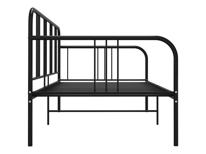 vidaXL Rama sofy, czarna, metalowa, 90x200 cm Łóżko metalowe Liczba miejsc Jednoosobowe