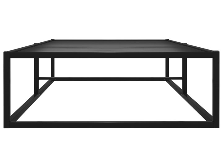 vidaXL Rama łóżka, czarna, metalowa, 90 x 200 cm Łóżko metalowe Kolor Czarny