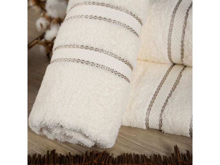 Ręcznik bawełniany kremowy R164-01 50x90 cm Bawełna 70x140 cm Kolor Beżowy