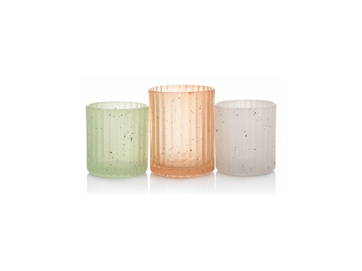 Lampion na tealight świecznik DUKA ISKREM 7x8 cm zielony szklany Kategoria Świeczniki i świece Szkło Kolor Żółty