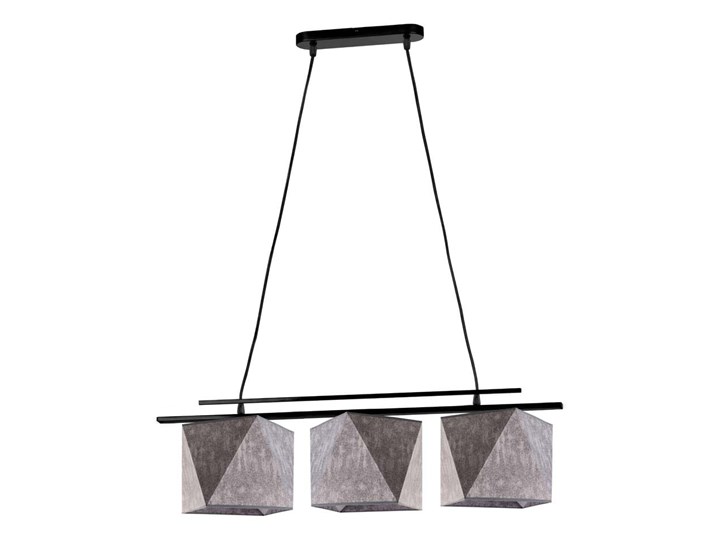 ŻYRANDOL DO KUCHNI REALES ZWIS 3 DIAMENT CLASSIC Stal Lampa z abażurem Beton Metal Pomieszczenie Sypialnia