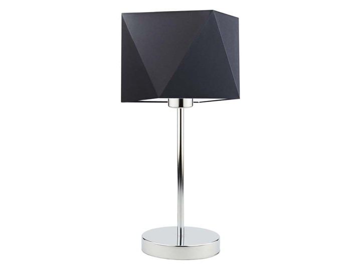 LAMPKA DO SALONU BERMI DIAMENT CLASSIC Lampa z abażurem Stal Wysokość 43 cm Chrom Styl Nowoczesny