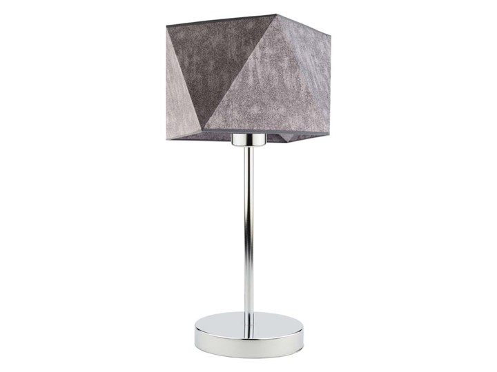 LAMPKA DO BIURA BERMI DIAMENT CLASSIC Lampa z abażurem Pomieszczenie Sypialnia Wysokość 43 cm Stal Chrom Styl Nowoczesny