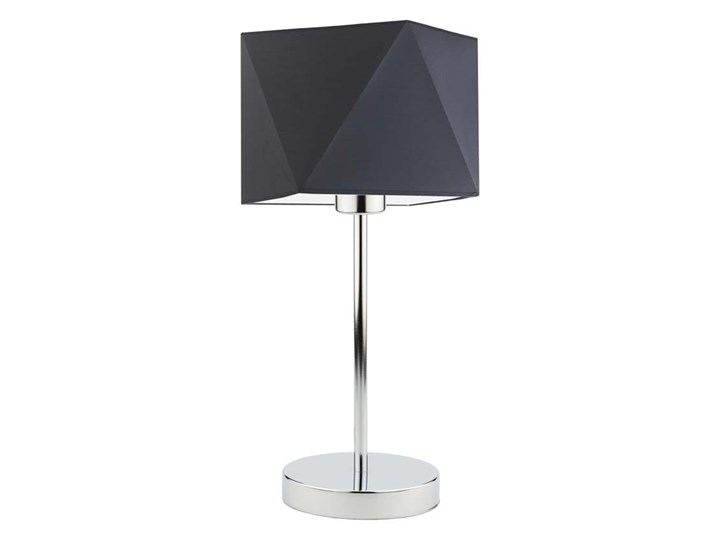 LAMPKA DO BIURA BERMI DIAMENT CLASSIC Chrom Wysokość 43 cm Lampa z abażurem Stal Pomieszczenie Salon