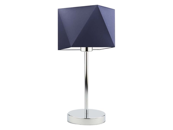 LAMPKA DO BIURA BERMI DIAMENT CLASSIC Wysokość 43 cm Styl Nowoczesny Chrom Stal Lampa z abażurem Pomieszczenie Sypialnia