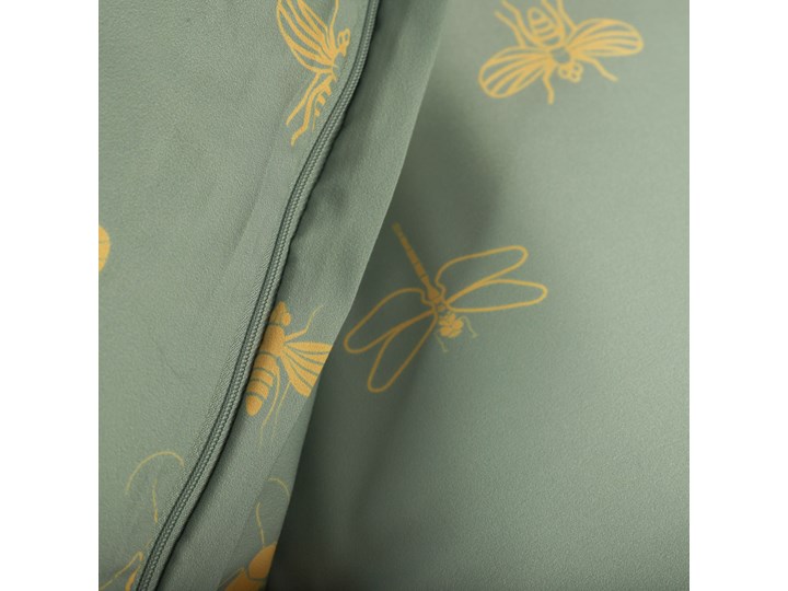 LURO Komplet pościeli z mikrofibry w owady - Homla Len 160x200 cm 70x80 cm Mikrofibra Kolor Miętowy Kategoria Komplety pościeli