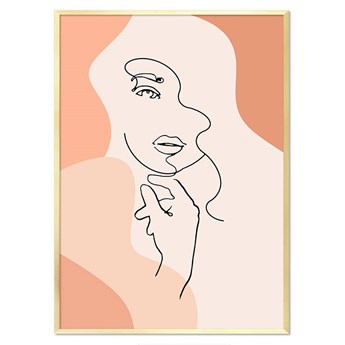 Plakat Pastel Woman No. 2 w złotej ramie The Homecept