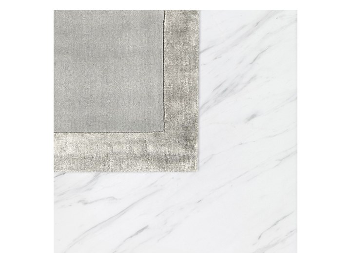 Dywan Ascot Silver Cloudy (120 x 170 cm) The Homecept Dywany 120x170 cm Wiskoza Wełna Kolor Srebrny Kolor Szary