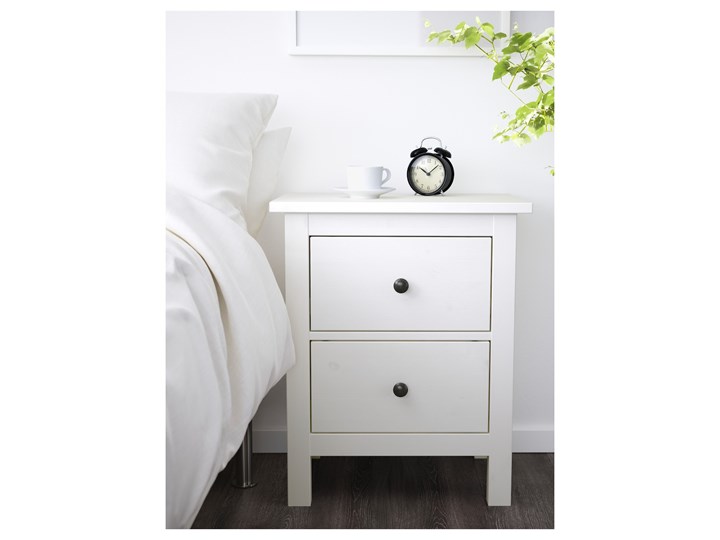IKEA HEMNES Zestaw mebli do sypialni 3 szt, biała bejca, 80x200 cm Pomieszczenie Sypialnia