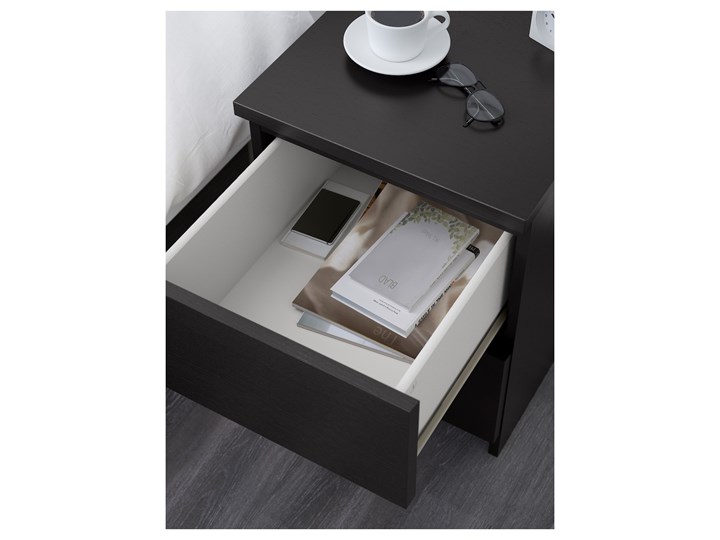 IKEA MALM Zestaw mebli do sypialni 4 szt, Czarnybrąz, 180x200 cm Pomieszczenie Sypialnia