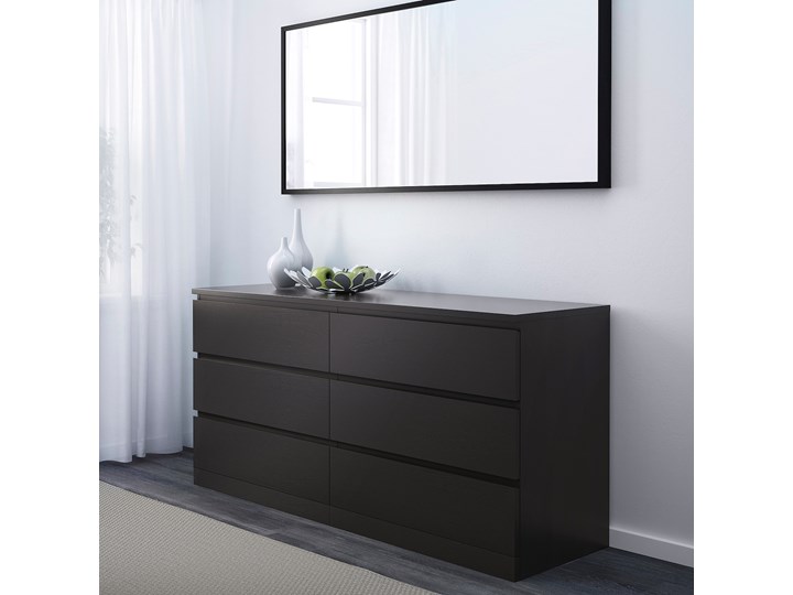 IKEA MALM Zestaw mebli do sypialni 4 szt, Czarnybrąz, 140x200 cm Pomieszczenie Sypialnia