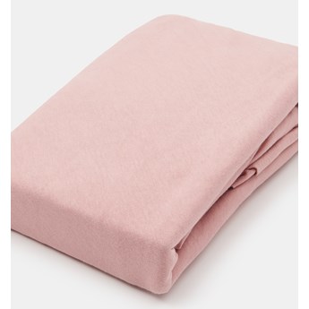 Sinsay - Prześcieradło bawełniane jersey z gumką - Różowy