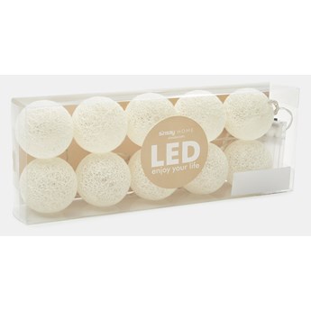 Sinsay - Lampki LED cotton balls - Kremowy