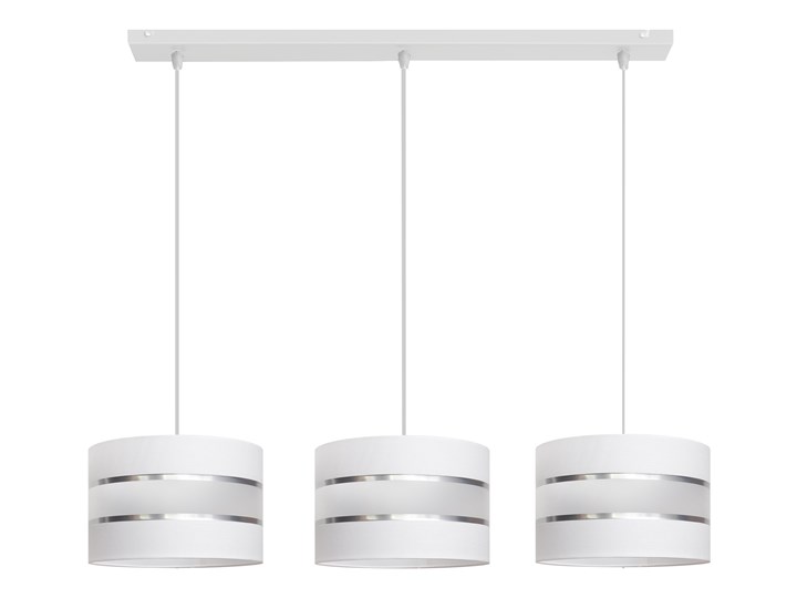 Lampa abażur HELEN W-L 0802/3 WT+SL+MAT Tworzywo sztuczne Tkanina Lampa z abażurem Styl Nowoczesny Metal Styl Glamour
